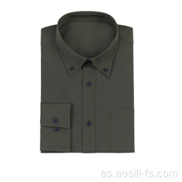 BIG SALE Camisa tejida teñida liso para hombre